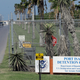 A Customs and Border Protection truck leaving an Immigration and Customs Enforcement facility in Los Fresnos, Texas.